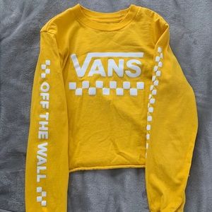 VANS Yellow Long Sleeve Crop Top